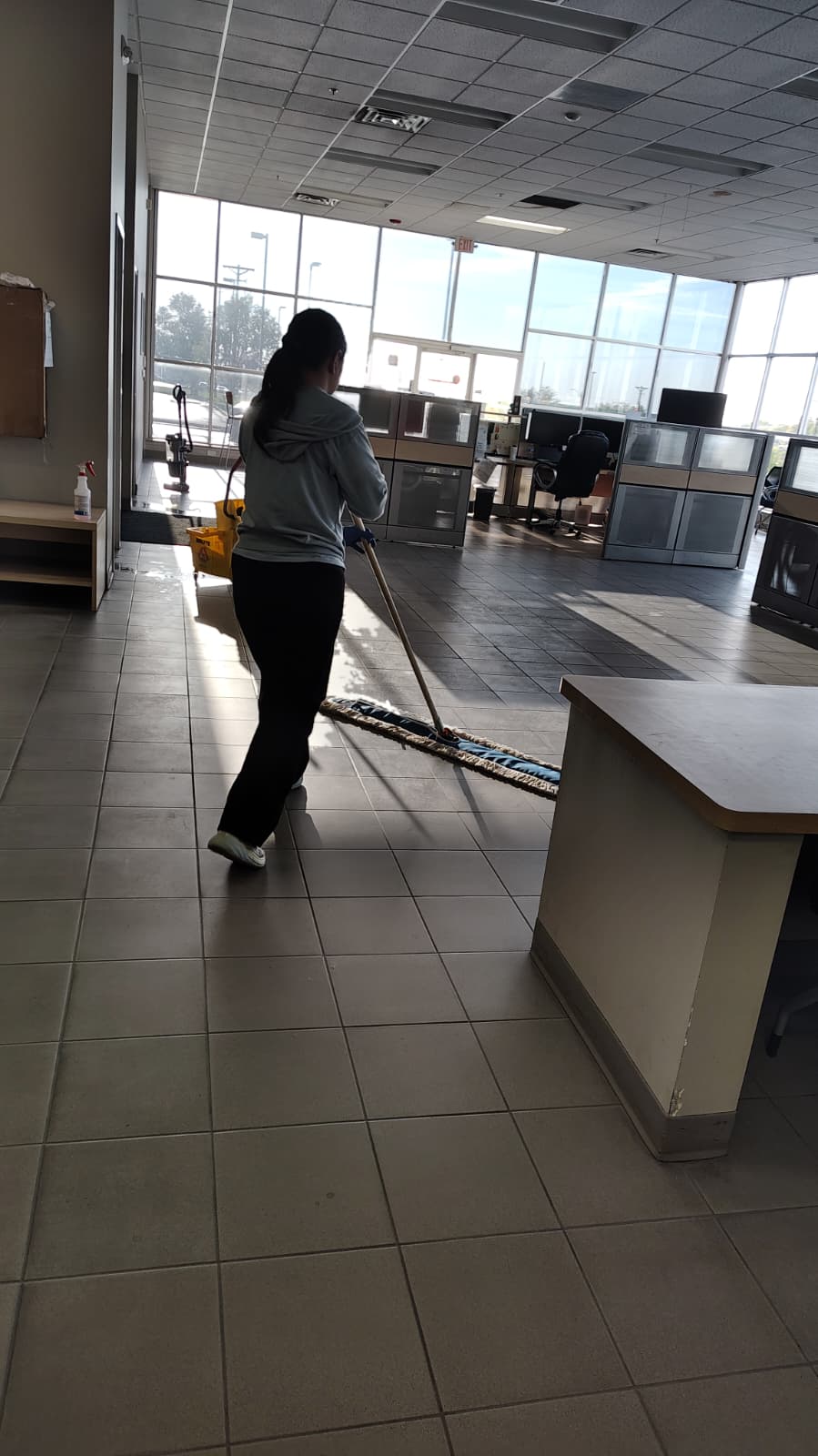 Pressure washing example